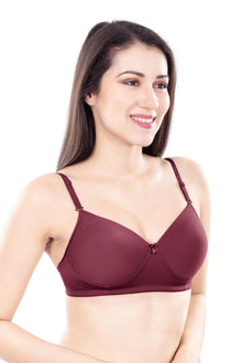 Leslie Padded Bra | Lightly Padded Wirefree | Seamless T-Shirt Bra | for Everyday Comfort, No Nipple Show-Through & Smooth Natural Shape Under Kurtis, Tops & T-Shirts