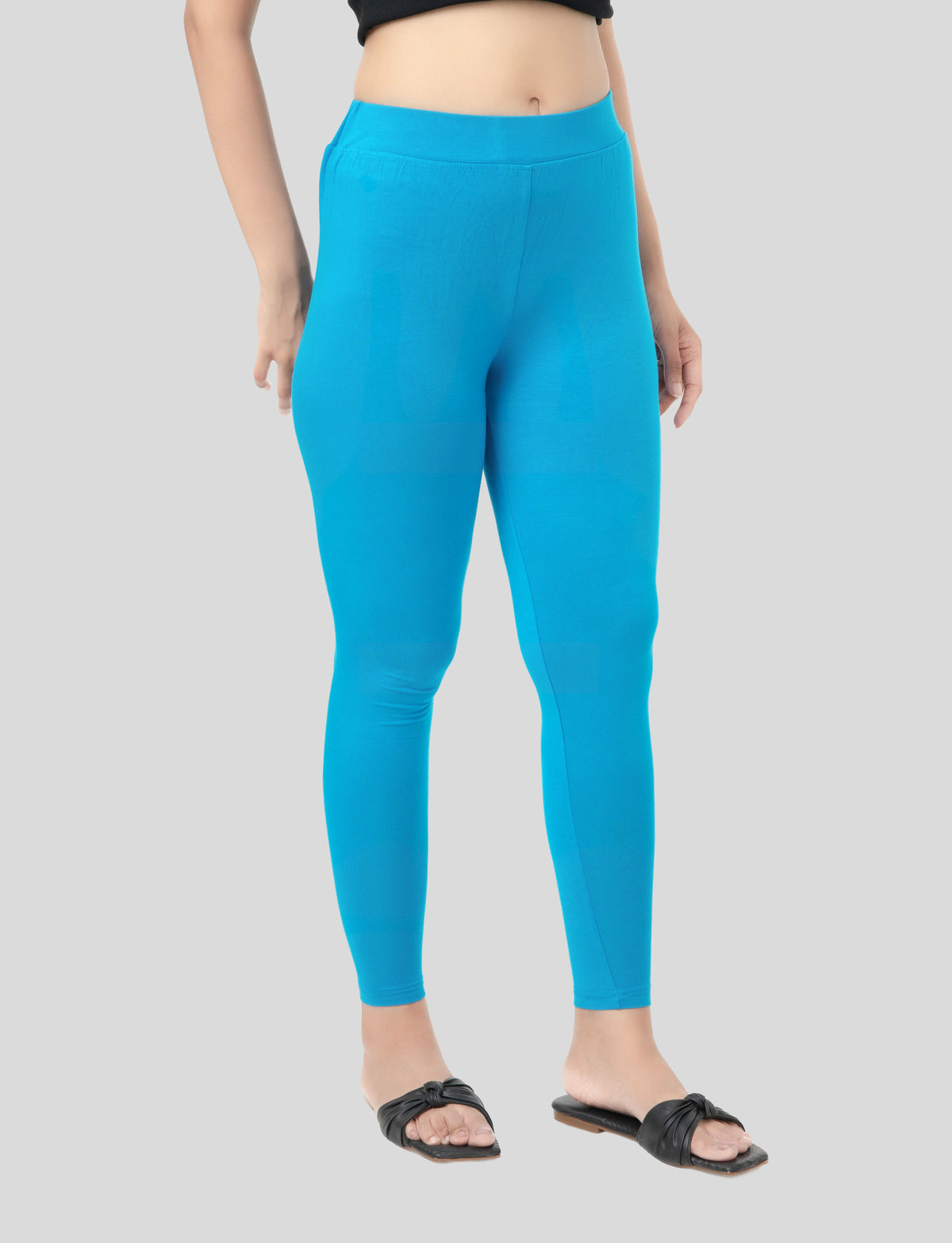 Ankle  Length Leggings | Pack of - 2 Pcs | EcoVero Tencel | Wrinkle-Free | Premium Ethnic Bottom Wear | 4-Way Stretch |  Anti-Chafing Ankle Length Tights for Girls & Women in Vibrant Colors