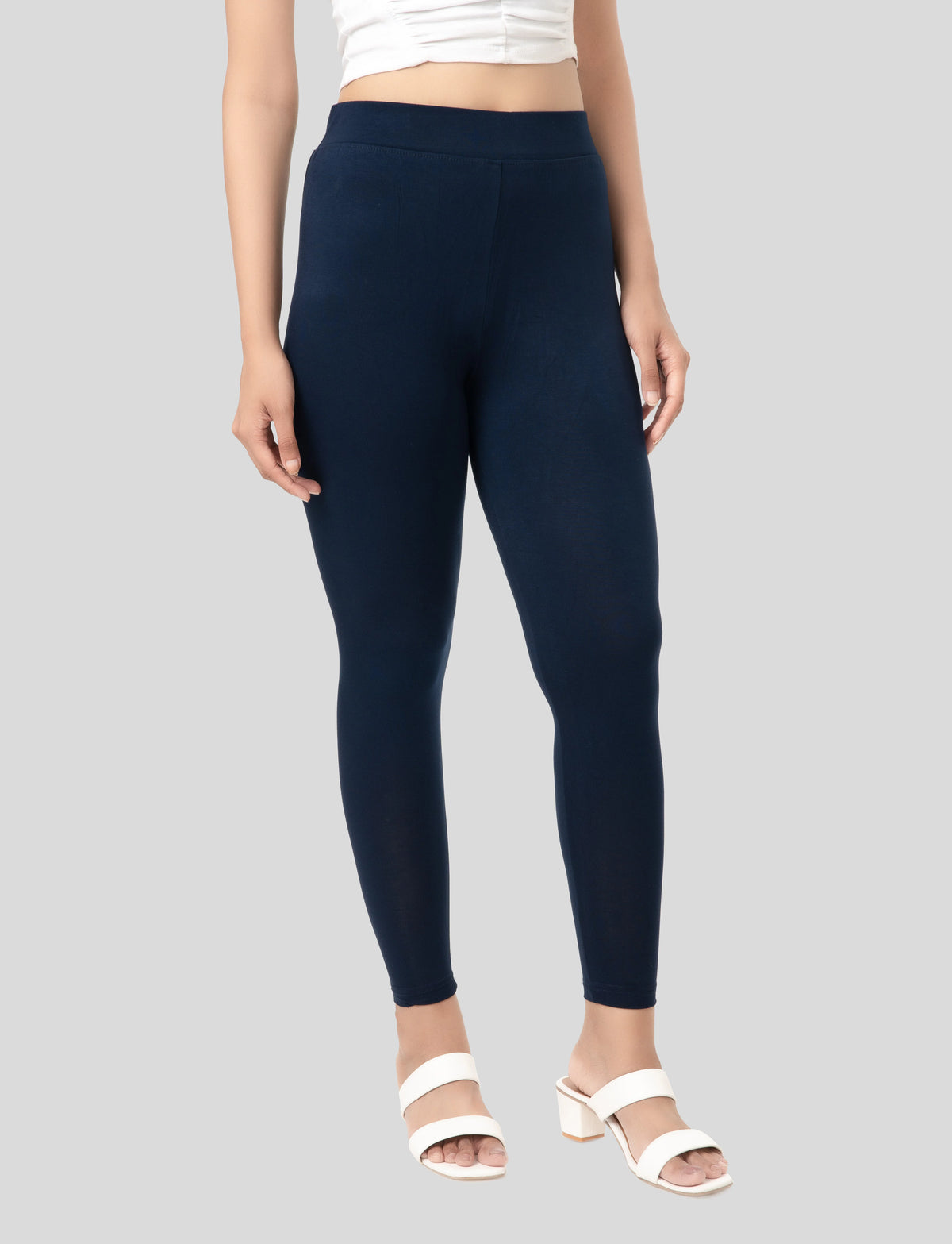 Ankle  Length Leggings | Pack of - 2 Pcs | EcoVero Tencel | Wrinkle-Free | Premium Ethnic Bottom Wear | 4-Way Stretch | Ankle Length Tights for Girls & Women in Vibrant Colors