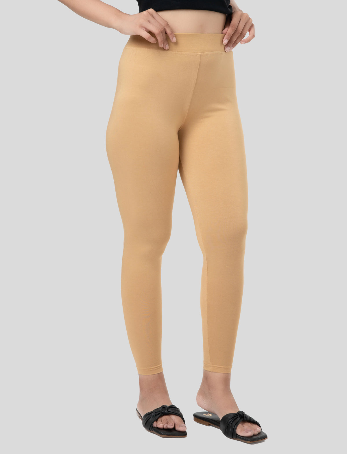 Ankle  Length Leggings | Pack of - 2 Pcs | EcoVero Tencel | Wrinkle-Free | Premium Ethnic Bottom Wear | 4-Way Stretch | Ankle Length Tights for Girls & Women in Vibrant Colors