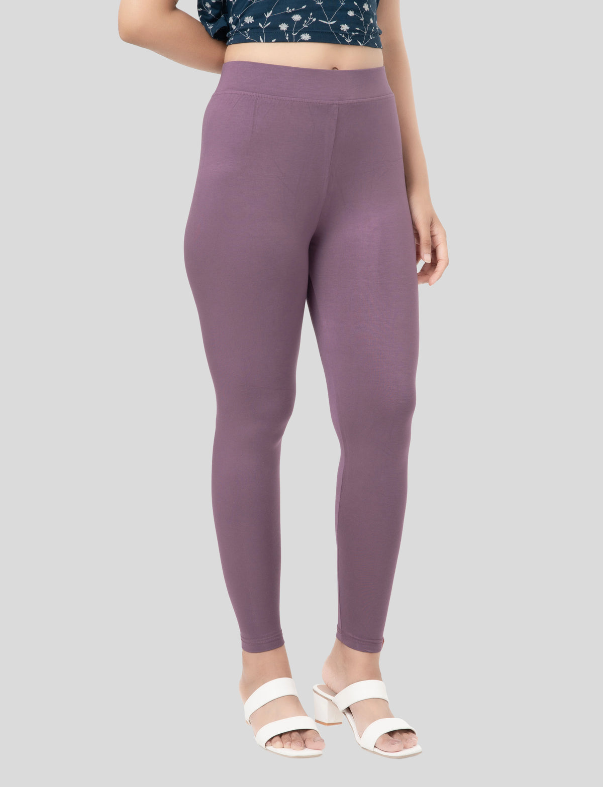 Ankle  Length Leggings | Pack of - 2 Pcs | EcoVero Tencel | Wrinkle-Free | Premium Ethnic Bottom Wear | 4-Way Stretch |  Anti-Chafing Ankle Length Tights for Girls & Women in Vibrant Colors