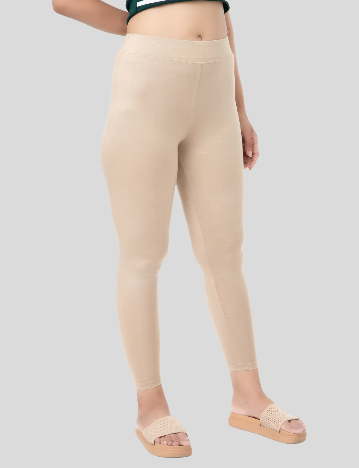 Ankle  Length Leggings | Pack of - 2 Pcs | EcoVero Tencel | Wrinkle-Free | Premium Ethnic Bottom Wear | 4-Way Stretch |  Anti-Chafing Ankle Length Tights for Girls & Women in Vibrant Colors