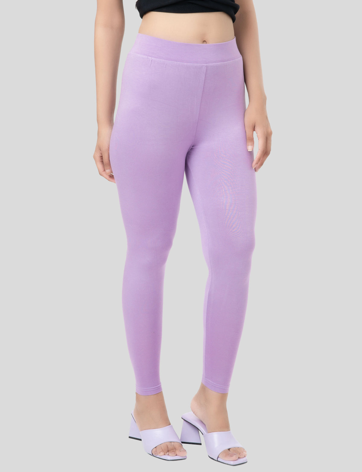 Ankle  Length Leggings | Pack of - 2 Pcs | EcoVero Tencel | Wrinkle-Free | Premium Ethnic Bottom Wear | 4-Way Stretch |  Anti-Chafing Ankle Length Tights for Girls & Women in Vibrant Colors