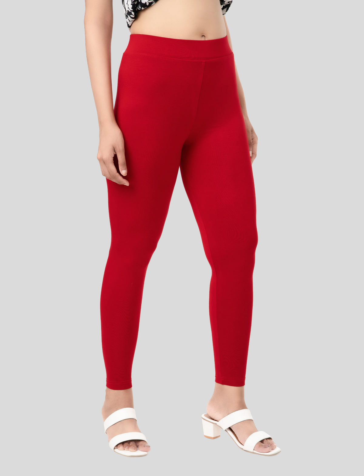 Ankle  Length Leggings | Pack of - 2 Pcs | EcoVero Tencel | Wrinkle-Free | Premium Ethnic Bottom Wear | 4-Way Stretch | Ankle Length Tights for Girls & Women in Vibrant Colors