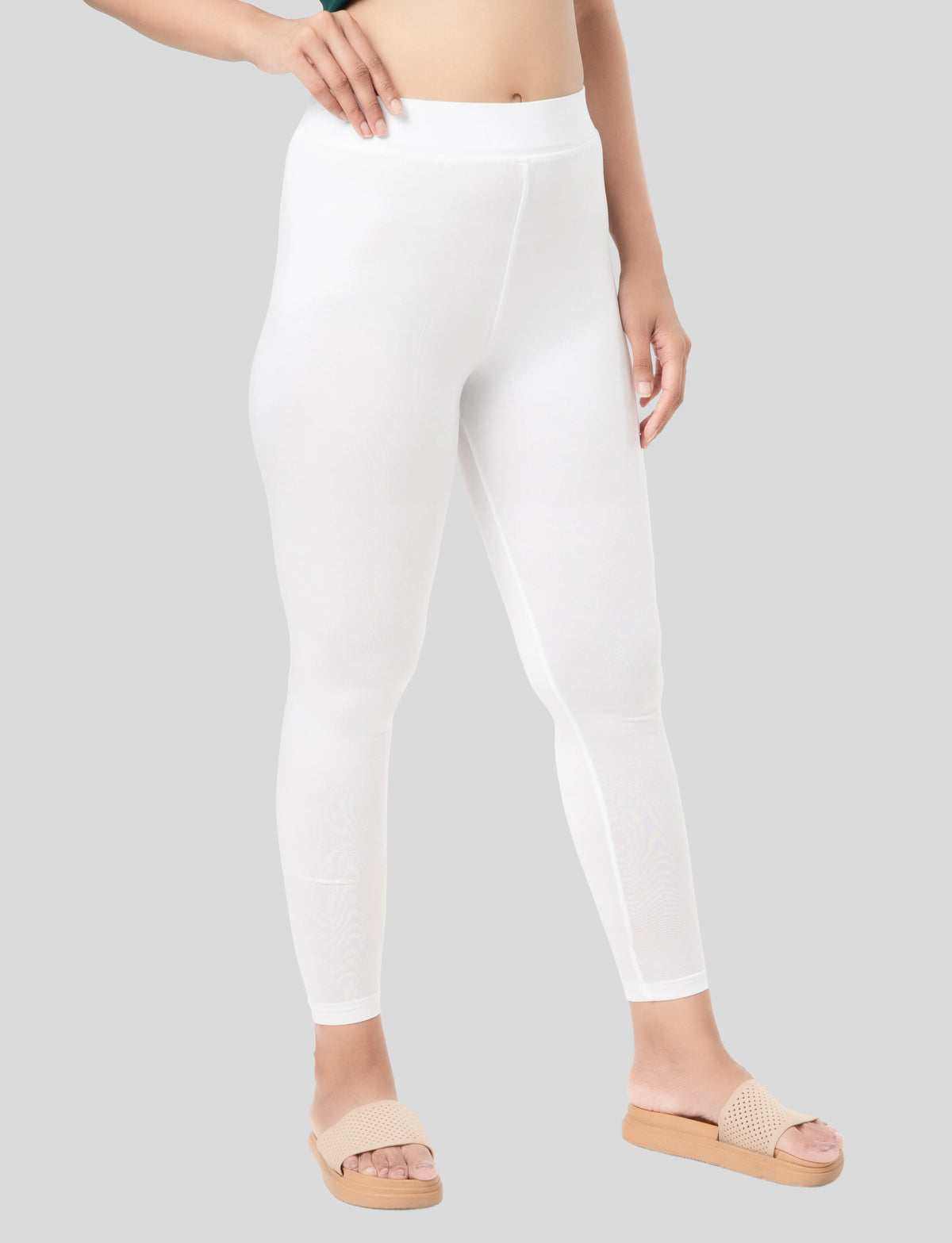 Ankle  Length Leggings | Pack of - 2 Pcs | EcoVero Tencel | Wrinkle-Free | Premium Ethnic Bottom Wear | 4-Way Stretch |  Anti-Chafing Ankle Length Tights for Girls & Women in Vibrant Colors