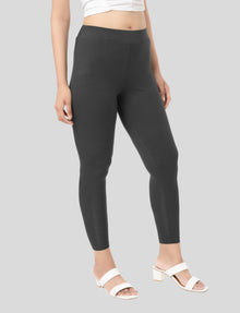 Ankle  Length Leggings | Pack of - 2 Pcs | EcoVero Tencel | Wrinkle-Free | Premium Ethnic Bottom Wear | 4-Way Stretch |  Anti-Chafing Ankle Length Tights for Girls & Women in Vibrant Colors