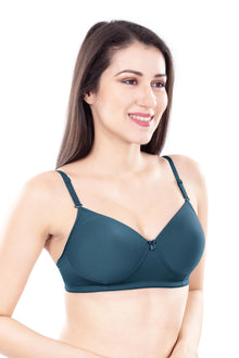 Leslie Padded Bra | Lightly Padded Wirefree | Seamless T-Shirt Bra | for Everyday Comfort, No Nipple Show-Through & Smooth Natural Shape Under Kurtis, Tops & T-Shirts