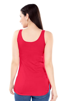 Alia Long Slips | Women's 100% Pure Cotton | Side Slit Easy Movement | Broad Shoulder Straps | Breathable Longline Camisole