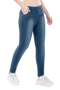 Asya Front And Back Pocket Denim Jeggings