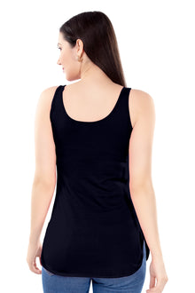 Alia Long Slips | Women's 100% Pure Cotton | Side Slit Easy Movement | Broad Shoulder Straps | Breathable Longline Camisole
