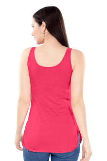Alia Long Slips | Women's 100% Pure Cotton | Side Slit Easy Movement | Broad Shoulder Straps | Breathable Longline Camisole