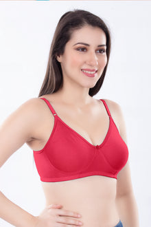 Helen Moulded Bra | for Women - Non-Padded Wirefree Seamless T-Shirt Bra with Soft Smooth Cups & Adjustable Straps for Invisible Everyday Comfort with No Show Seams Under Tight Tops, Kurtis & T-Shirts