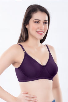 Helen Moulded Bra | for Women - Non-Padded Wirefree Seamless T-Shirt Bra with Soft Smooth Cups & Adjustable Straps for Invisible Everyday Comfort with No Show Seams Under Tight Tops, Kurtis & T-Shirts