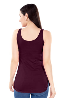 Alia Long Slips | Women's 100% Pure Cotton | Side Slit Easy Movement | Broad Shoulder Straps | Breathable Longline Camisole
