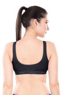 Mizi Sports Bra | Women's Cotton Sports Bra | Assorted Colors | Breathable Non-Padded | Stretchable Slip-On Bra for Daily Fitness, Running & All-Day Comfort | Full Coverage Sports Bra