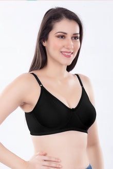 Helen Moulded Bra | for Women - Non-Padded Wirefree Seamless T-Shirt Bra with Soft Smooth Cups & Adjustable Straps for Invisible Everyday Comfort with No Show Seams Under Tight Tops, Kurtis & T-Shirts