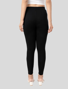 Ankle  Length Leggings | Pack of - 2 Pcs | EcoVero Tencel | Wrinkle-Free | Premium Ethnic Bottom Wear | 4-Way Stretch |  Anti-Chafing Ankle Length Tights for Girls & Women in Vibrant Colors