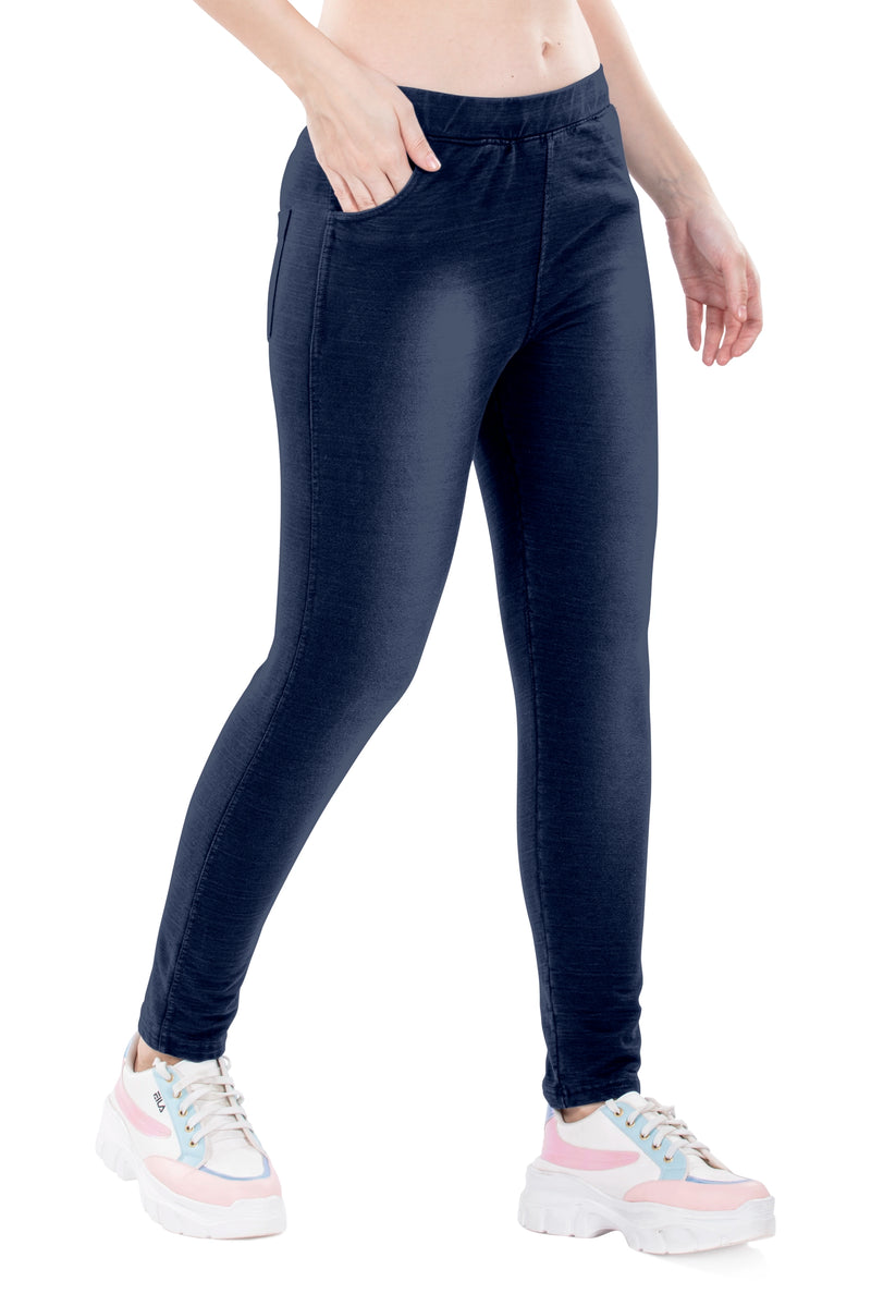 Asya Front And Back Pocket Denim Jeggings