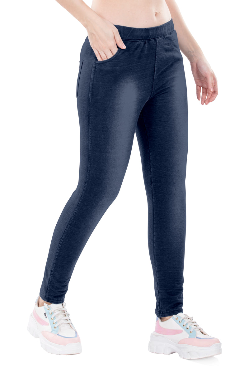 Asya Front And Back Pocket Denim Jeggings