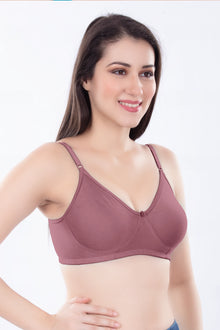 Helen Moulded Bra | for Women - Non-Padded Wirefree Seamless T-Shirt Bra with Soft Smooth Cups & Adjustable Straps for Invisible Everyday Comfort with No Show Seams Under Tight Tops, Kurtis & T-Shirts