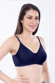 Helen Moulded Bra | for Women - Non-Padded Wirefree Seamless T-Shirt Bra with Soft Smooth Cups & Adjustable Straps for Invisible Everyday Comfort with No Show Seams Under Tight Tops, Kurtis & T-Shirts