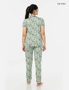 RFD -44  Pyjama Set | S# 5190 | 100% Cotton Top & Full Pant Combo | Printed Pyjama Set | Soft Elastic Waist Track Pant | Daily Loungewear & Sleepwear