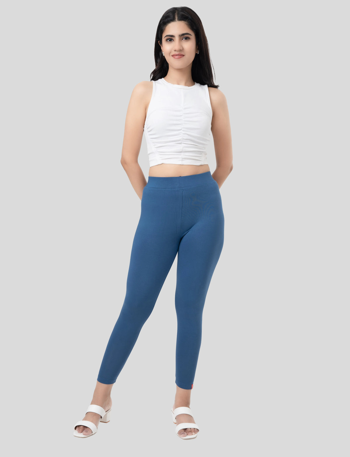 Ankle  Length Leggings | Pack of - 2 Pcs | EcoVero Tencel | Wrinkle-Free | Premium Ethnic Bottom Wear | 4-Way Stretch | Ankle Length Tights for Girls & Women in Vibrant Colors