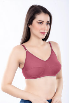 Stella Single Cup Bra | 100% Pure Cotton Wirefree Non-Padded Bra for Women | Soft Breathable Everyday Comfort Bra with Adjustable Straps