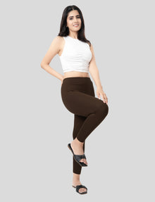 Ankle  Length Leggings | Pack of - 2 Pcs | EcoVero Tencel | Wrinkle-Free | Premium Ethnic Bottom Wear | 4-Way Stretch |  Anti-Chafing Ankle Length Tights for Girls & Women in Vibrant Colors