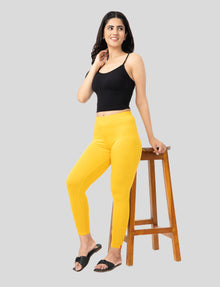 Ankle  Length Leggings | Pack of - 2 Pcs | EcoVero Tencel | Wrinkle-Free | Premium Ethnic Bottom Wear | 4-Way Stretch |  Anti-Chafing Ankle Length Tights for Girls & Women in Vibrant Colors