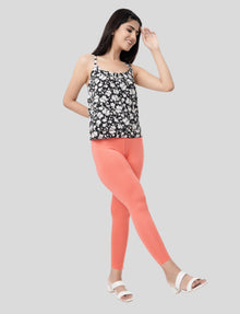 Ankle  Length Leggings | Pack of - 2 Pcs | EcoVero Tencel | Wrinkle-Free | Premium Ethnic Bottom Wear | 4-Way Stretch | Ankle Length Tights for Girls & Women in Vibrant Colors