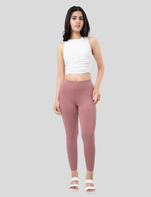 Ankle  Length Leggings | Pack of - 2 Pcs | EcoVero Tencel | Wrinkle-Free | Premium Ethnic Bottom Wear | 4-Way Stretch |  Anti-Chafing Ankle Length Tights for Girls & Women in Vibrant Colors