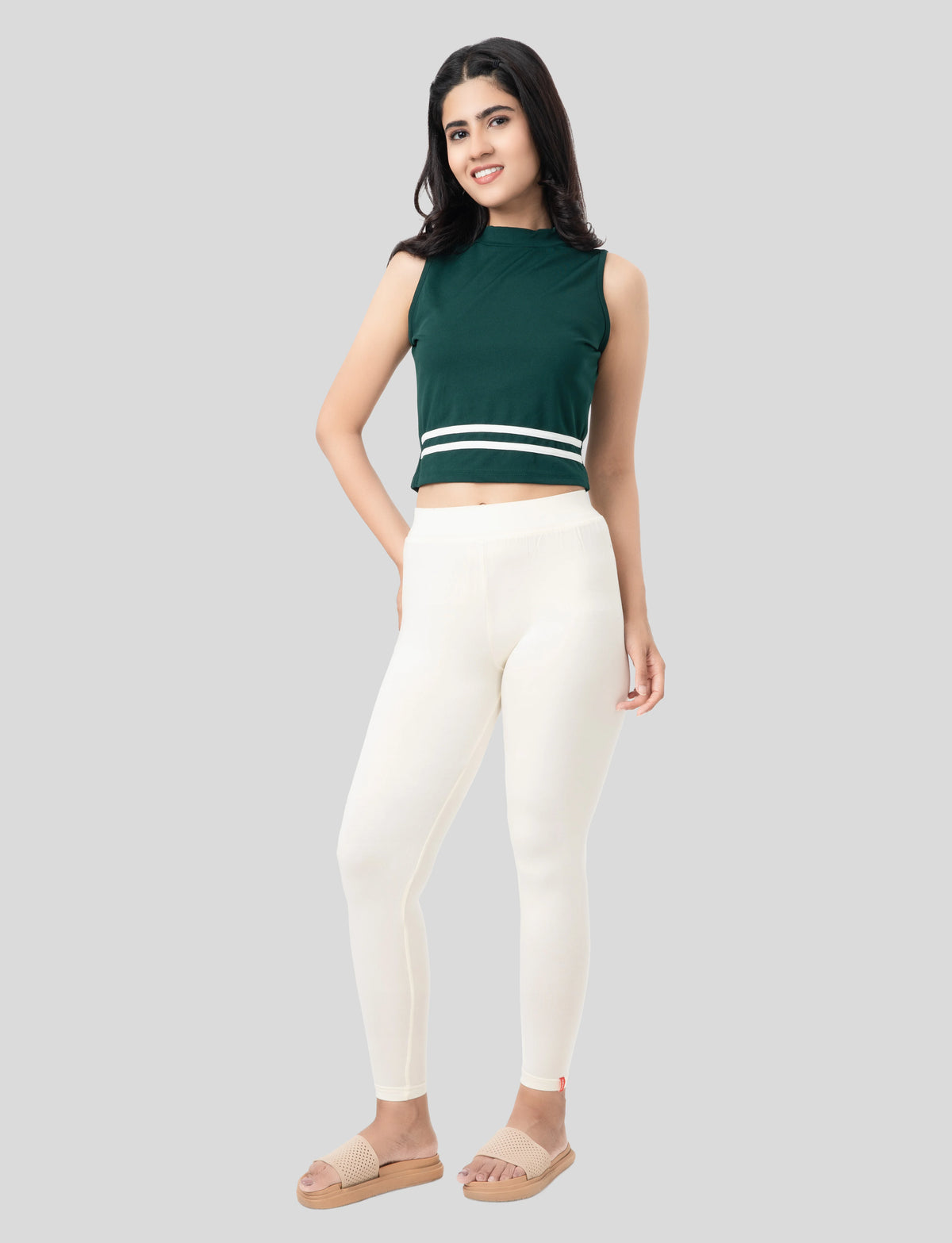 Ankle  Length Leggings | Pack of - 2 Pcs | EcoVero Tencel | Wrinkle-Free | Premium Ethnic Bottom Wear | 4-Way Stretch | Ankle Length Tights for Girls & Women in Vibrant Colors
