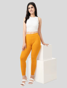 Ankle  Length Leggings | Pack of - 2 Pcs | EcoVero Tencel | Wrinkle-Free | Premium Ethnic Bottom Wear | 4-Way Stretch |  Anti-Chafing Ankle Length Tights for Girls & Women in Vibrant Colors
