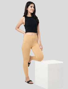 Ankle  Length Leggings | Pack of - 2 Pcs | EcoVero Tencel | Wrinkle-Free | Premium Ethnic Bottom Wear | 4-Way Stretch |  Anti-Chafing Ankle Length Tights for Girls & Women in Vibrant Colors