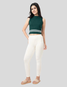 Ankle  Length Leggings | Pack of - 2 Pcs | EcoVero Tencel | Wrinkle-Free | Premium Ethnic Bottom Wear | 4-Way Stretch |  Anti-Chafing Ankle Length Tights for Girls & Women in Vibrant Colors