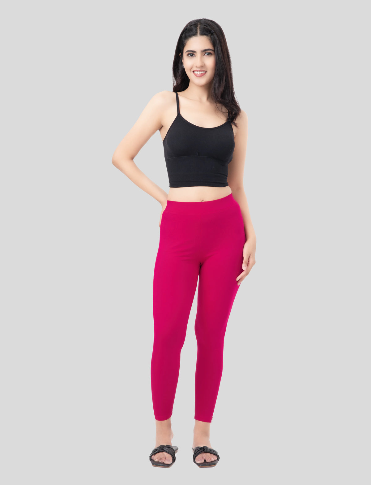 Ankle  Length Leggings | Pack of - 2 Pcs | EcoVero Tencel | Wrinkle-Free | Premium Ethnic Bottom Wear | 4-Way Stretch | Ankle Length Tights for Girls & Women in Vibrant Colors