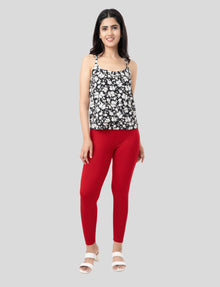 Ankle  Length Leggings | Pack of - 2 Pcs | EcoVero Tencel | Wrinkle-Free | Premium Ethnic Bottom Wear | 4-Way Stretch | Ankle Length Tights for Girls & Women in Vibrant Colors