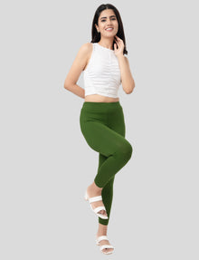 Ankle  Length Leggings | Pack of - 2 Pcs | EcoVero Tencel | Wrinkle-Free | Premium Ethnic Bottom Wear | 4-Way Stretch |  Anti-Chafing Ankle Length Tights for Girls & Women in Vibrant Colors