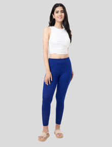 Ankle  Length Leggings | Pack of - 2 Pcs | EcoVero Tencel | Wrinkle-Free | Premium Ethnic Bottom Wear | 4-Way Stretch |  Anti-Chafing Ankle Length Tights for Girls & Women in Vibrant Colors