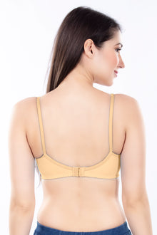Stella Single Cup Bra | 100% Pure Cotton Wirefree Non-Padded Bra for Women | Soft Breathable Everyday Comfort Bra with Adjustable Straps