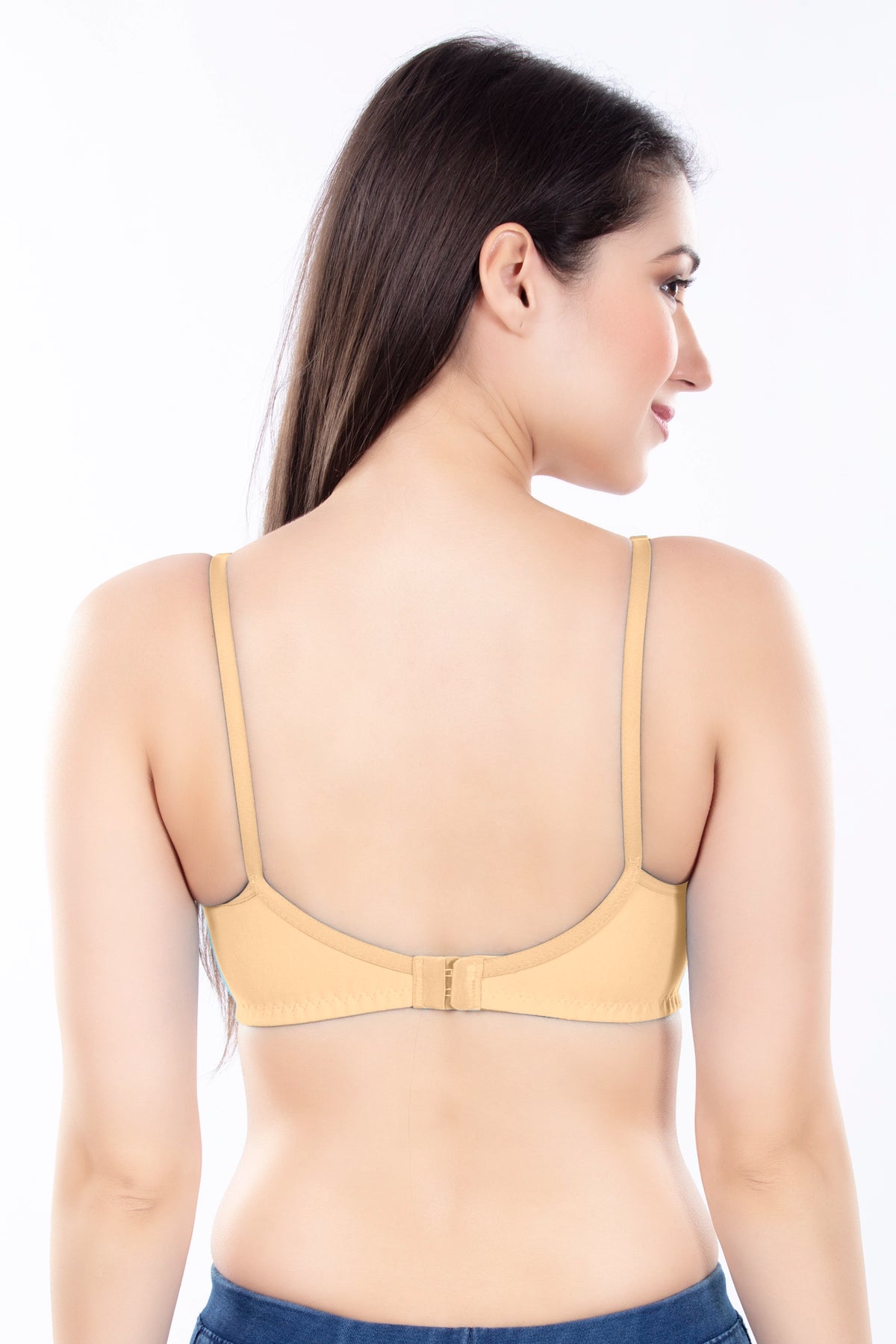 Stella Single Cup Bra | 100% Pure Cotton Wirefree Non-Padded Bra for Women | Soft Breathable Everyday Comfort Bra with Adjustable Straps