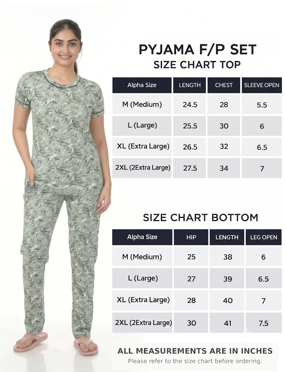 RFD -44  Pyjama Set | S# 5190 | 100% Cotton Top & Full Pant Combo | Printed Pyjama Set | Soft Elastic Waist Track Pant | Daily Loungewear & Sleepwear