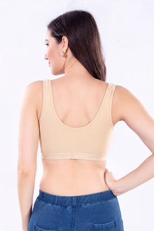 Bilvio Sports Bra | Removable Padded Bra | Wirefree Full Coverage Cotton 1 Pc Activewear Bra | Wide Shoulder Straps Bra | Suitable Gym, Yoga & Workout Support