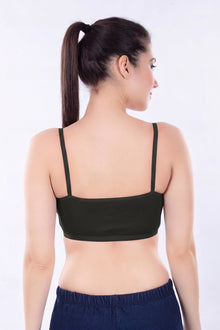 Cute Teen Sports Bra | Girls & Women Bra | Non-Padded Wirefree | Pure Cotton Stretch Daily Workout Bras with Adjustable Straps Super Combed Cotton Elastane Stretch Full & Elastic Band