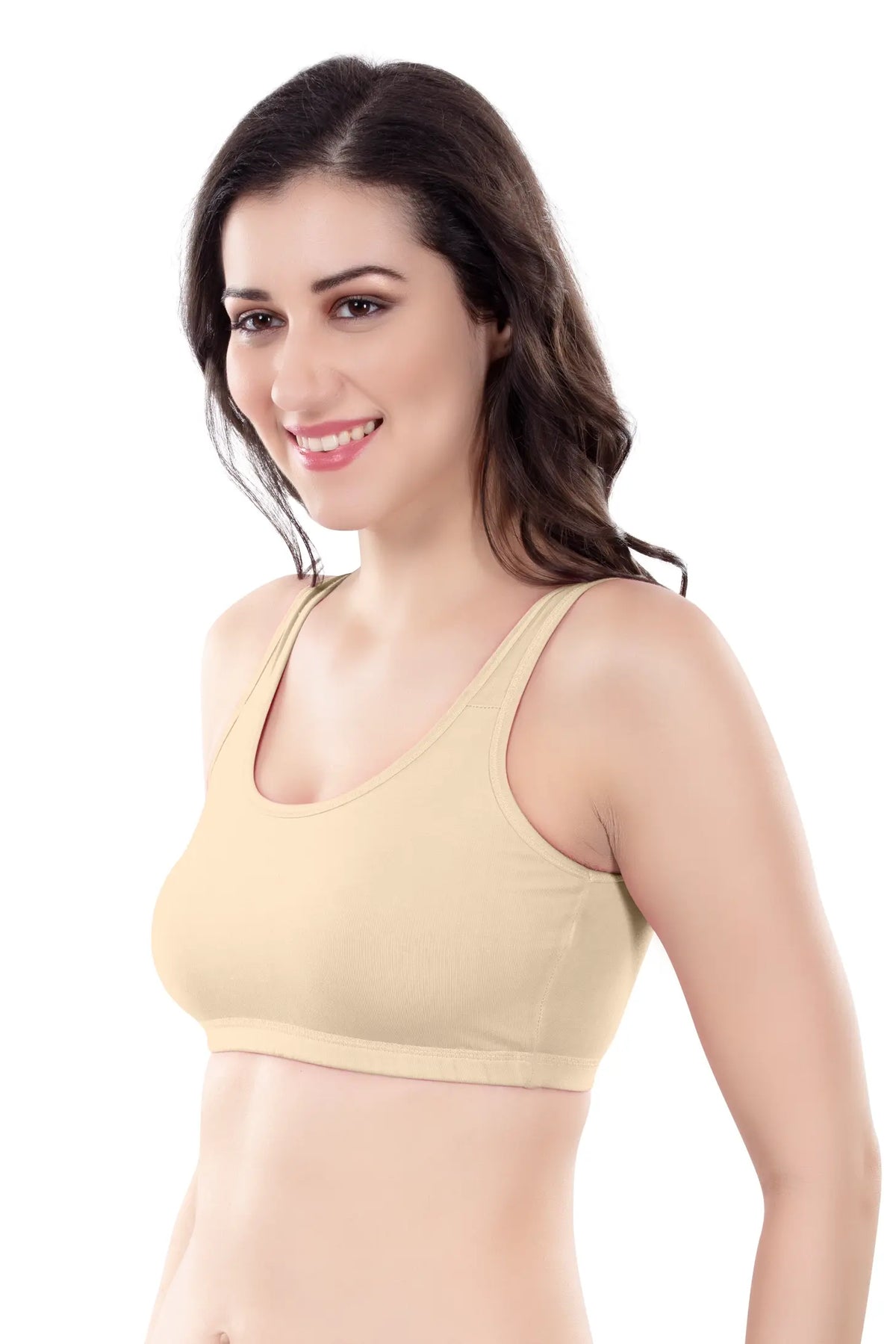 Evely Sports Bra | Women's Non-Padded Wirefree  Bra | Ideal for Gym | Yoga | Walking & Everyday Casual Wear | Super Soft & Maximum Support | Full Coverage Bra