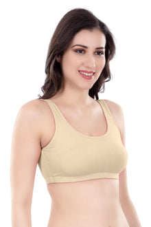 Evely Sports Bra | Women's Non-Padded Wirefree  Bra | Ideal for Gym | Yoga | Walking & Everyday Casual Wear | Super Soft & Maximum Support | Full Coverage Bra