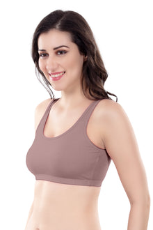 Evely Sports Bra | Women's Non-Padded Wirefree  Bra | Ideal for Gym | Yoga | Walking & Everyday Casual Wear | Super Soft & Maximum Support | Full Coverage Bra