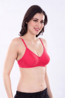 Nilani Full Coverage Seamless Molded Bra | Non-Padded Wirefree Soft Fabric Everyday Innerwear with Adjustable Straps for Women | No Show Seams Under Tight Tops, Kurtis & T-Shirts