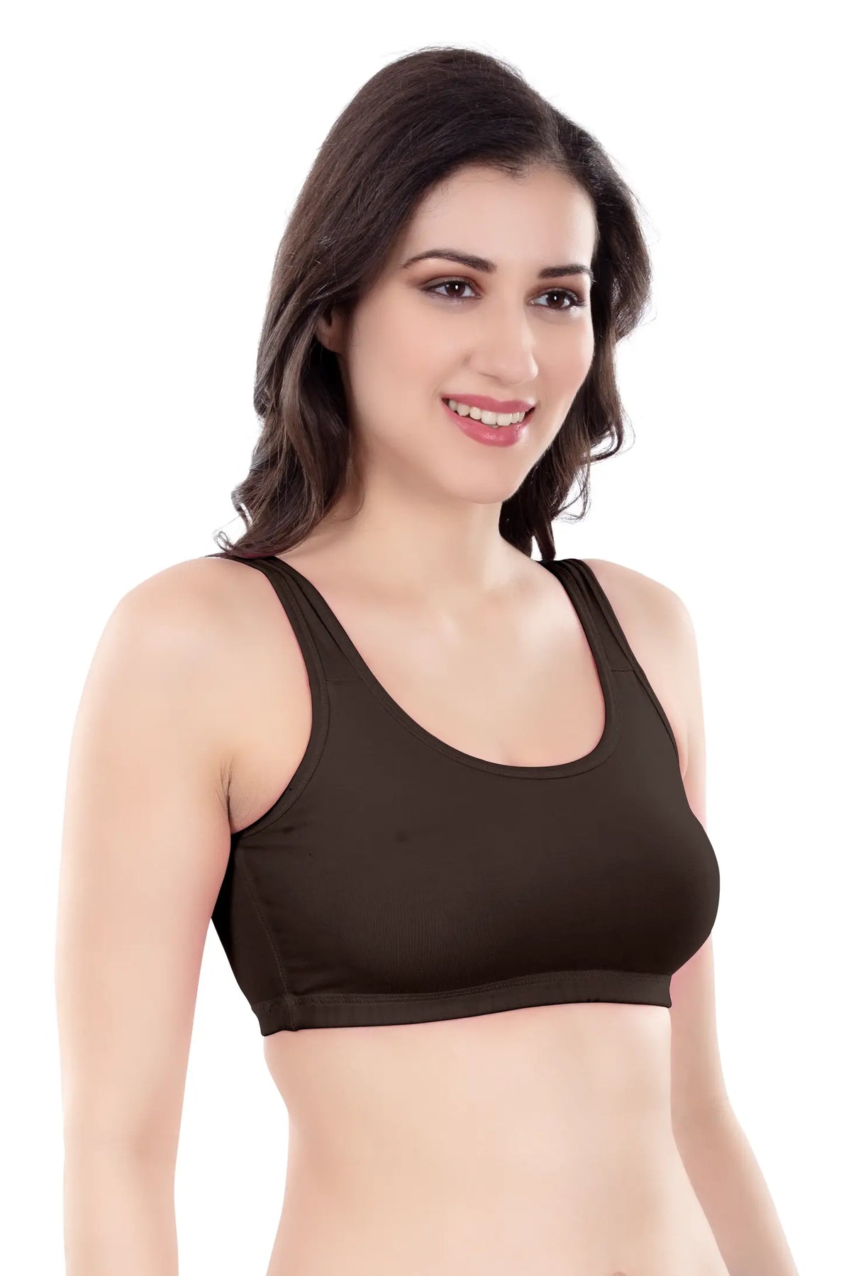 Evely Sports Bra | Women's Non-Padded Wirefree  Bra | Ideal for Gym | Yoga | Walking & Everyday Casual Wear | Super Soft & Maximum Support | Full Coverage Bra